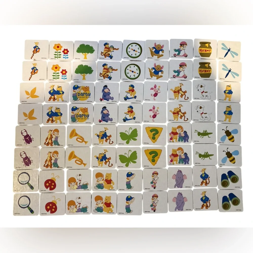 Memory Game My Friends Tigger & Pooh Milton Bradley‎ Complete 72 Cards 2007